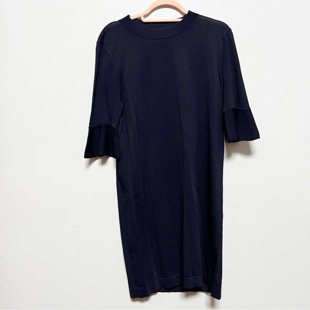 COS Stretchy Bell Sleeve Navy Dress